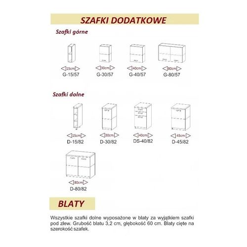 Meble kuchenne Katia G80/57 BIAŁY na Arena.pl