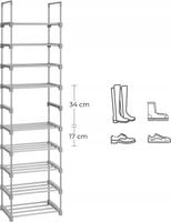 Szafka na buty modułowa szara do przedpokoju 174cm