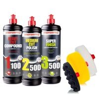 pasty polerskie do lakieru pady hml 1100 2500 3500 + fibra 3x1l menzerna