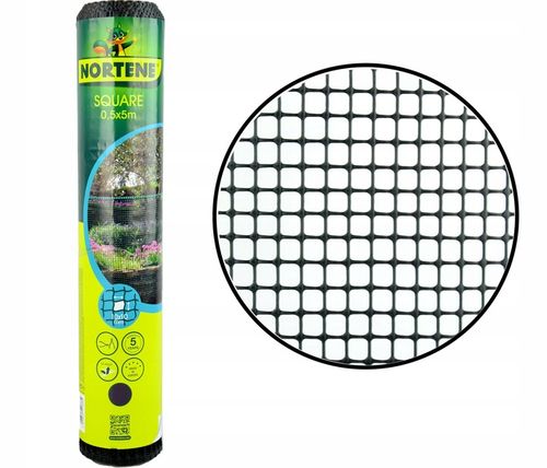 Nortene Siatka Plastikowa SQUARE oczko 10mm ANTRACYT 0,5x5m Ogrodowa na Arena.pl
