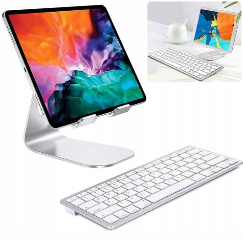 Klawiatura Bezprzewodowa Bluetooth do iPad iMac PS PC Komputera Biała na Arena.pl