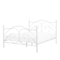 Łóżko metalowe 140 x 200 cm białe DINARD