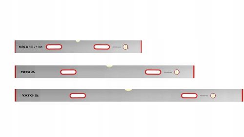 YATO ZESTAW 3 ŁAT MURARSKICH Z UCHWYTAMI 1.5M 2M 2.5M PION POZIOM na Arena.pl