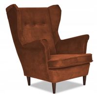 Fotel uszak ARI skandynawski Family Meble rudy ceglany NOWOCZESNY