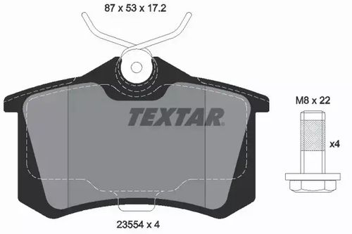 TEXTAR KLOCKI HAMULCOWE TYŁ AUDI A3 8P 2003-2013 na Arena.pl