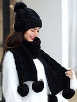 KOMPLET DAMSKI GRUBA CZAPKA SZALIK CIEPŁY ZIMOWY