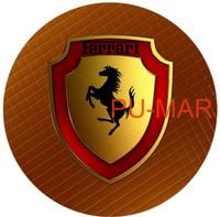 Opłatek na tort Urodziny Ferrari Auto Samochód Logo Bryka Fura Tekst Gratis