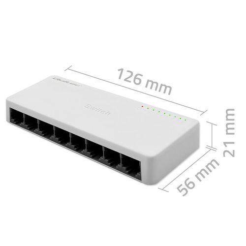 Qoltec SWITCH Przełącznik sieciowy 8 x port RJ45 100Mbps Fast Ethernet LAN na Arena.pl