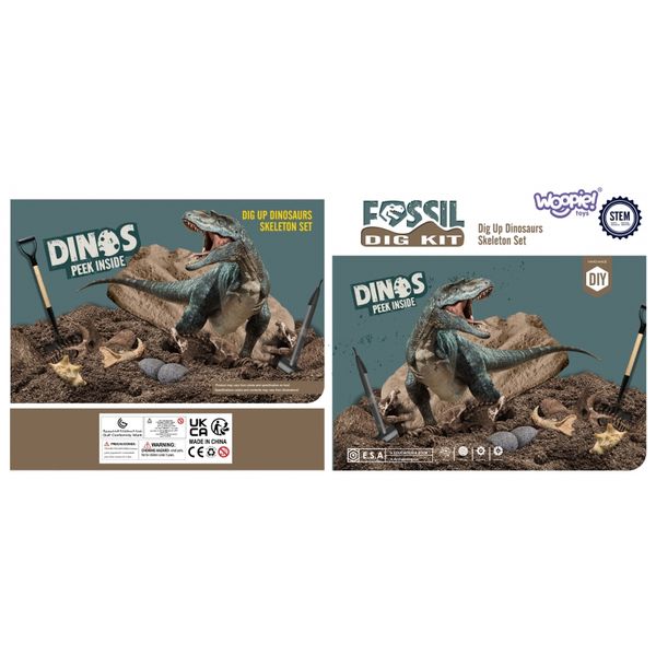 WOOPIE Wykopaliska Dinozaurów 6 Losowych Figurek Szkieletów Dinozaurów zdjęcie 18