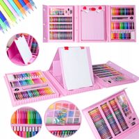 ZESTAW DO MALOWANIA RYSOWANIA ARTYSTYCZNY WALIZKA RÓŻ DZIECI PREZENT GRATIS