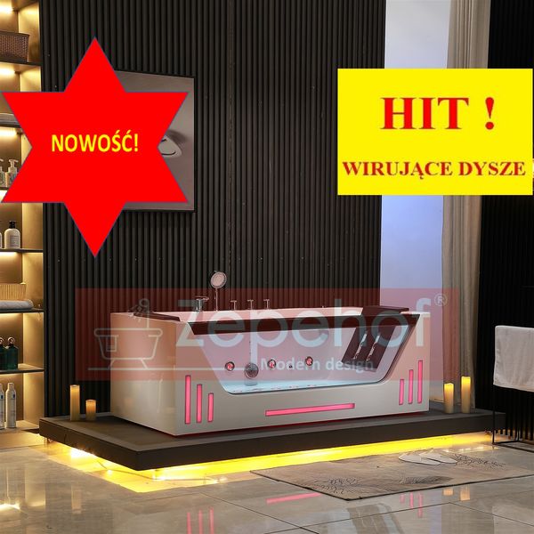 Wanna z hydromasażem EBX-7066 white prostokątna 170cmx78cmx61cm Wodosp zdjęcie 1