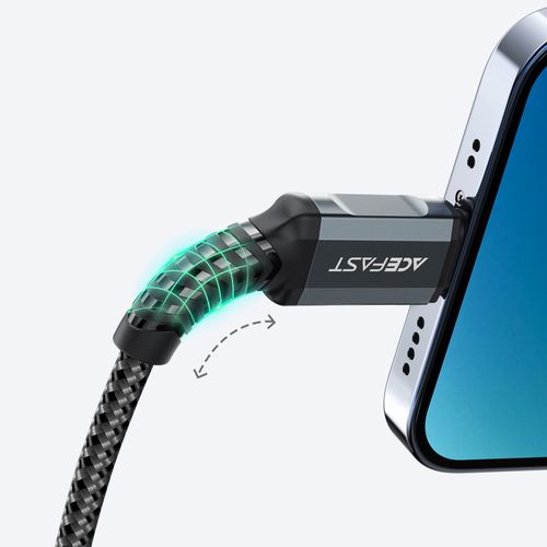 kabel przewód mfi do iphone usb - lightning 2.4a 1.2m czarny na Arena.pl