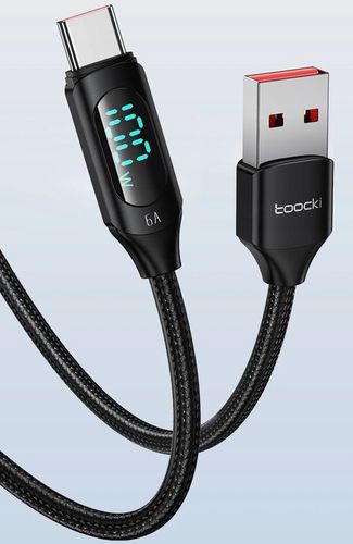 TOOCKI KABEL USB-A DO USB-C 100W PD 6A QC LCD 2 M do HUAWEI XIAOMI SAMSUNG na Arena.pl