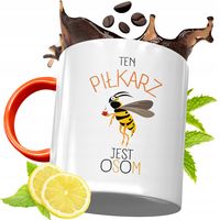 Kubek Pomarańczowy Dla Piłkarza Prezent Z Nadrukiem Ze Zdjęciem