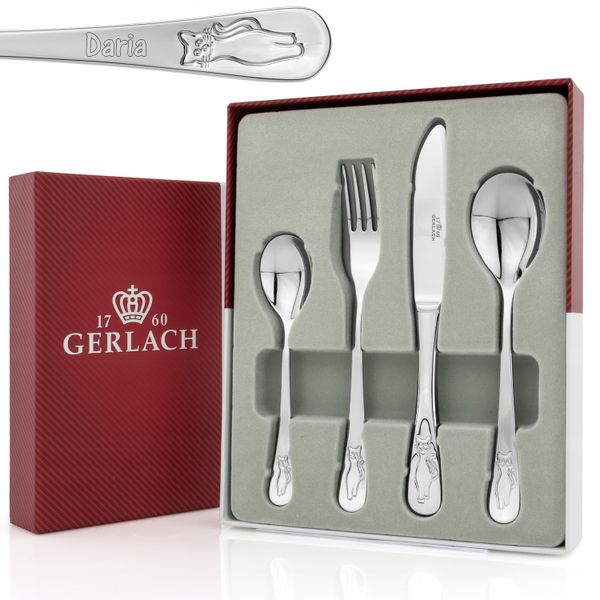 Sztućce dla dzieci + GRAWER GERLACH BON TON kotki zdjęcie 1