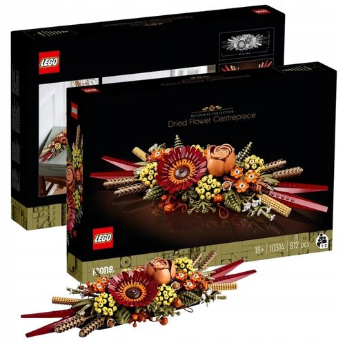 LEGO ICONS 10314 Stroik z suszonych kwiatów BUKIET Kwiaty Na Prezent na Arena.pl