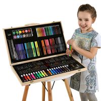 Zestaw artystyczny do malowania w walizce DREWNO