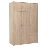 Szafa trzydrzwiowa, do sypialni, Classic, 127x55x193 sonoma| TYLETEGOTU