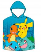 Ręcznik plażowy kąpielowy okrycie z kapturem Pokemon 50x100 cm ponczo