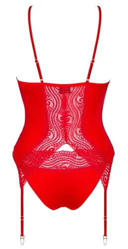 obsessive diyosa xs/s - czerwony top z paskami i figi, regulowane na Arena.pl