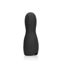 vibrating masturbator sleeve   licorice black