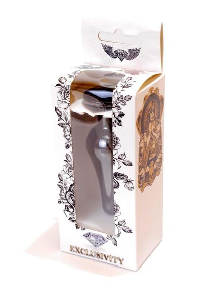 Plug-Jewellery Dark Silver BUTT PLUG- Black zdjęcie 9