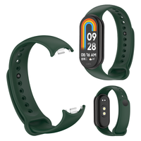 Pasek silikonowy do Xiaomi Mi Band 8 9 10 opaska bransoleta zegarek zielony