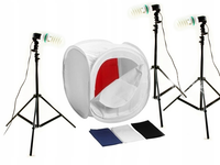 ZESTAW do fotografii bezcieniowy 3x600W namiot 80x
