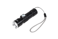URZ0914 Latarka aluminiowa 3W (ZOOM, wtyk USB)