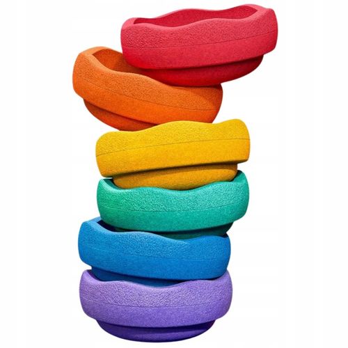 Zestaw 6 Krążków Kamieni Sensorycznych do Zabaw Ruchowych Nauka Równowagi na Arena.pl