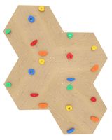 Ścianka wspinaczkowa sześciokątna 4x drewno płyta + 20 kolorowych uchwytów