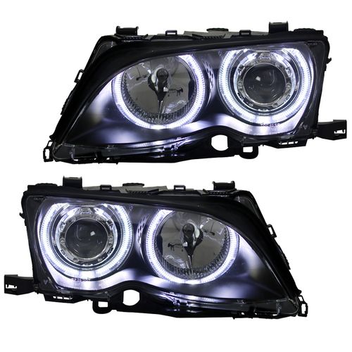 Lampy Reflektory BMW E46 01-05r BIAŁE RINGI CCFL na Arena.pl