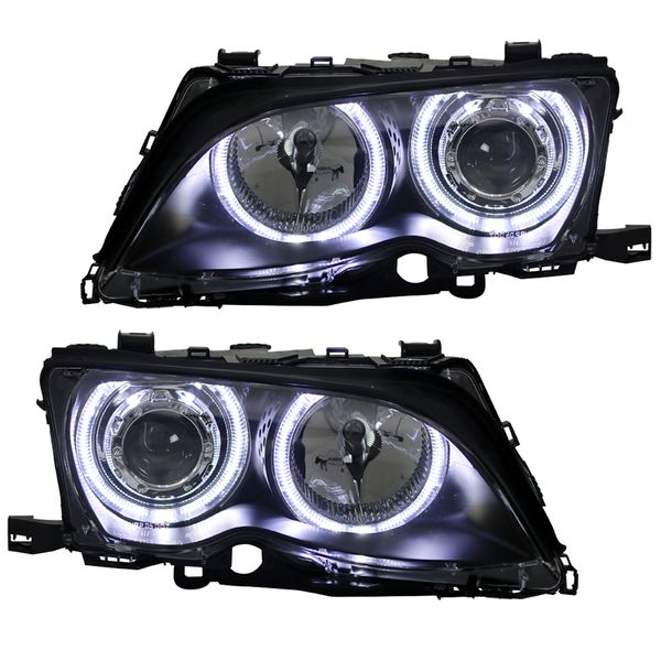 Lampy Reflektory BMW E46 01-05r BIAŁE RINGI CCFL zdjęcie 4
