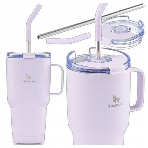 Kubek Termiczny do Auta Ze Słomką Ustnikiem Nieprzeciekający 900ml Termos na Arena.pl