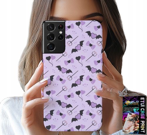 ETUI DO SAMSUNG GALAXY S21 Ultra - MODNE WZORY WIDŁY SERCA KOKARDKI KOKARDA na Arena.pl
