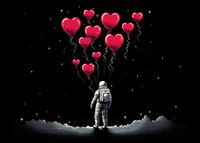 Plakat 70x50cm Astronauta Własnych Celi