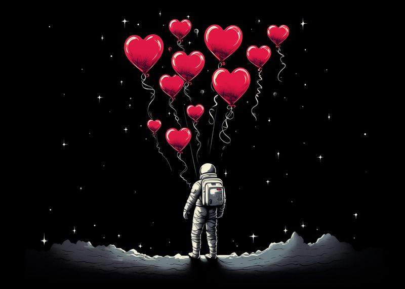 Plakat 70x50cm Astronauta Własnych Celi zdjęcie 1