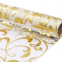 ORGANZA ORGANTYNA 36cm x 9m bieżnik - BIAŁA