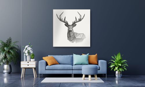 OBRAZ NA PŁÓTNIE 035 Jeleń 50x50cm na Arena.pl