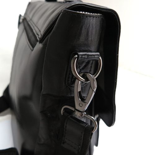 skórzana teczka męska bellugio - czarna na Arena.pl