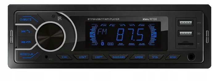 Xblitz RF100 Radio samochodowe Bluetooth USB x2 Micro SD MultiColor zdjęcie 7