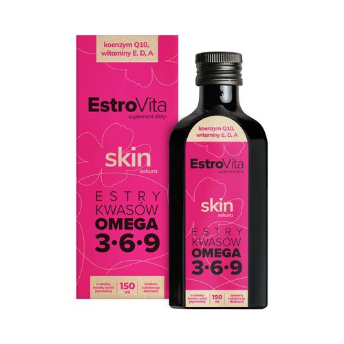 EstroVita Skin Omega 3-6-9 dla kobiet 150 ml o smaku kwiatu wiśni na Arena.pl