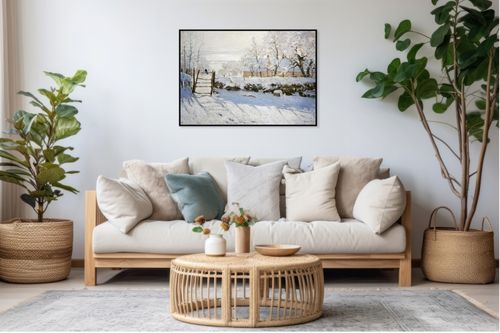 Plakat 18x13cm The Magpie, Monet Vintage do Salonu na Arena.pl