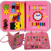 Tablica manipulacyjna SENSORYCZNA edukacyjna kreatywna dla dzieci ZEGAR