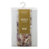 Obrus dekoracyjny z szarfą ANITA 140X180 + 33X180 biały