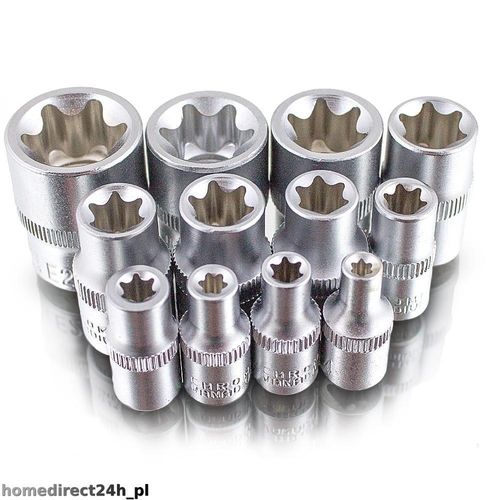 KLUCZE NASADOWE TORX 12 EL. E4 - E20 PROMOCJA na Arena.pl