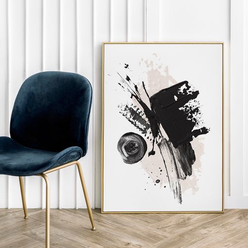 Plakat abstrakcja czarny róż 30x40 cm na Arena.pl