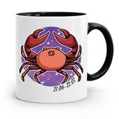 Znaki Zodiaku Zodiakara Kubek Czarny Rak Z Nadrukiem Ze Zdjęciem