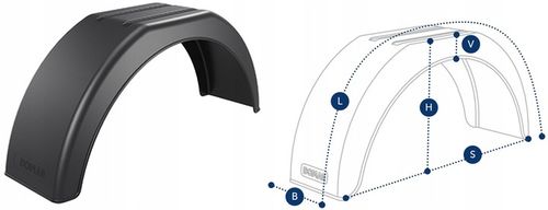 Błotnik nadkole przyczepki 220/790 DOMAR 14" na Arena.pl