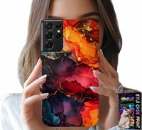 ETUI DO SAMSUNG GALAXY S21 Ultra - KAMIENNE WZORY, OBUDOWA CASE + FOLIA